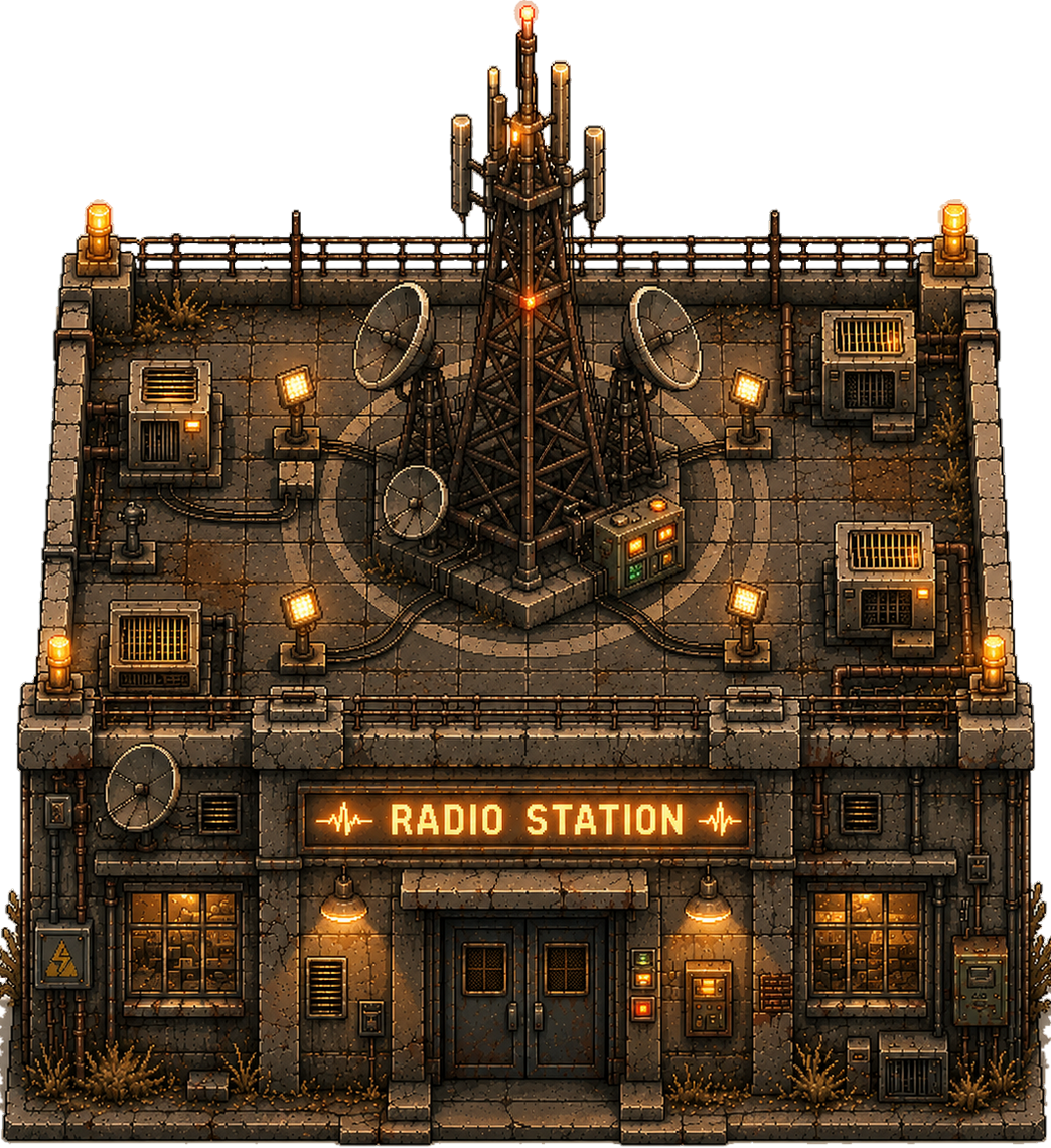 Radio station, powered on
